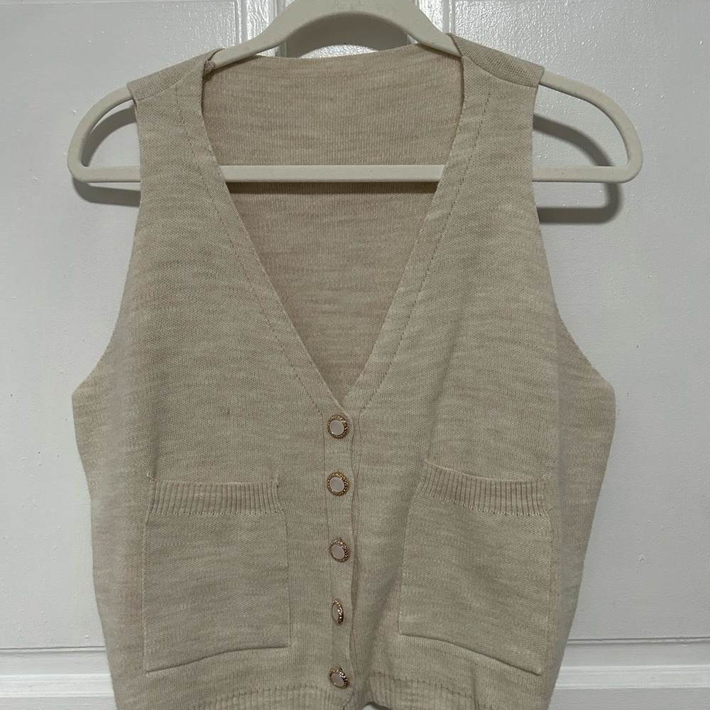 Button-Up Knit Vest